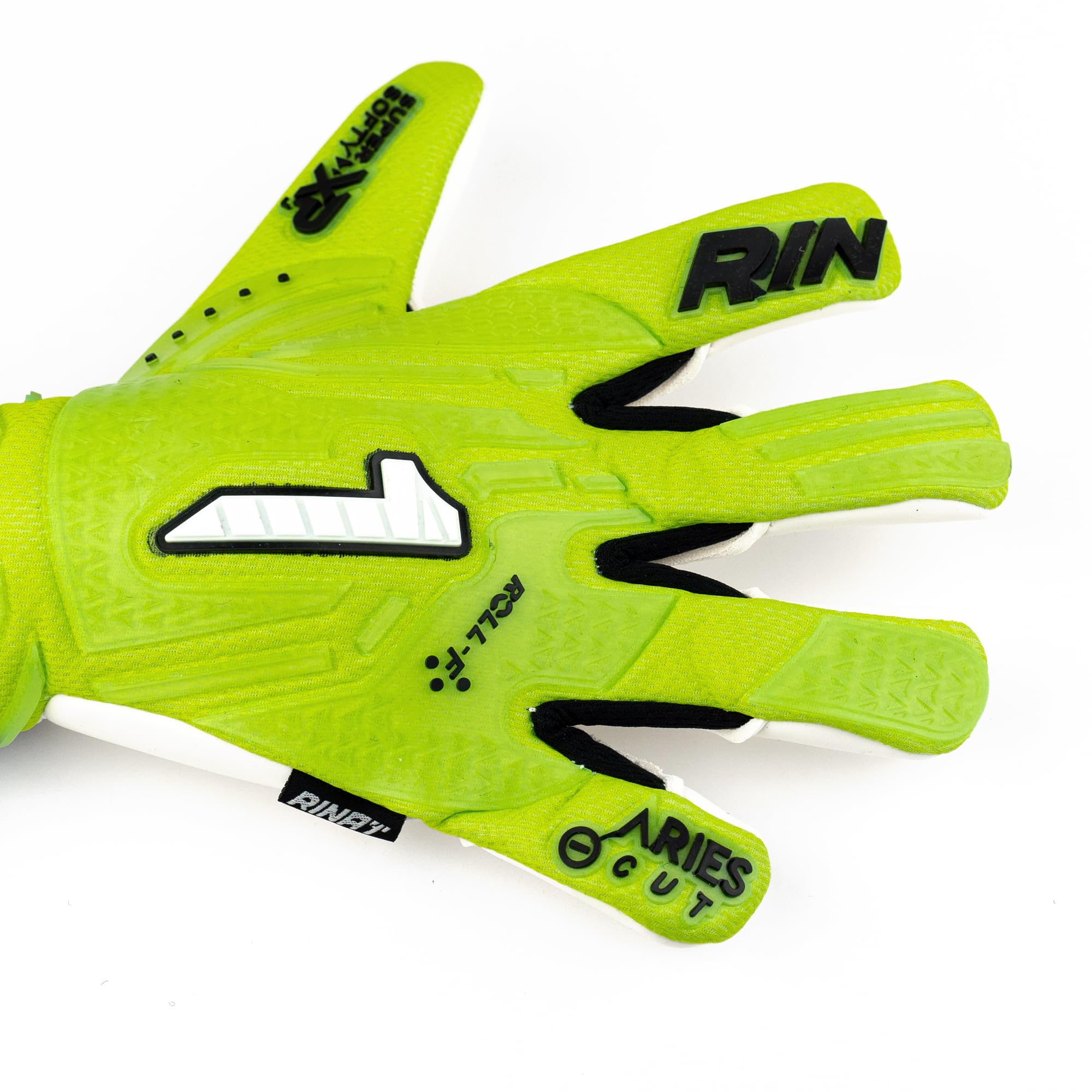 Rinat Guanto da portiere Aries Némesis Prime, verde/bianco, unisex adulto