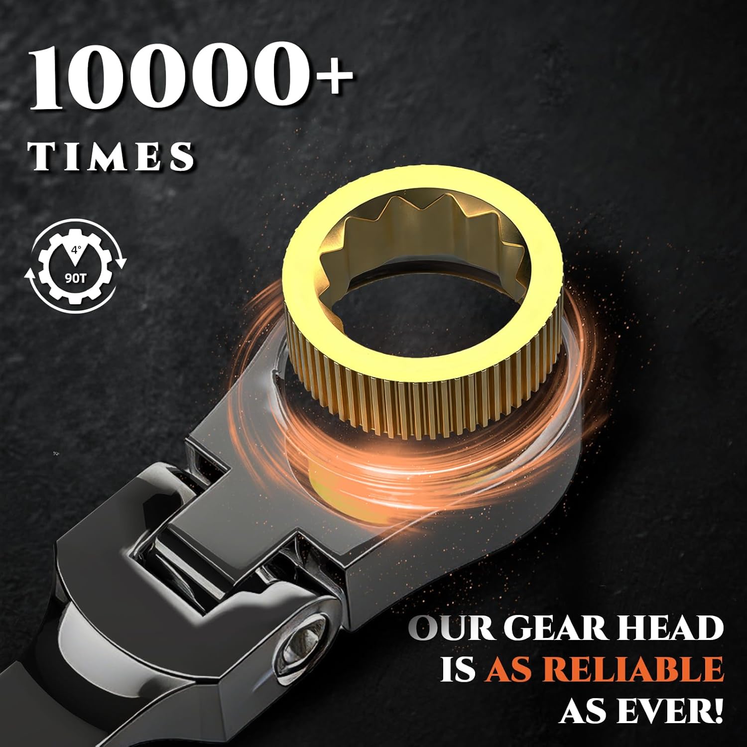 SUZUME 6PCS Extra Long Flex Head Ratcheting Wrench Set & Flex Head Stubby Ratcheting Wrench Set