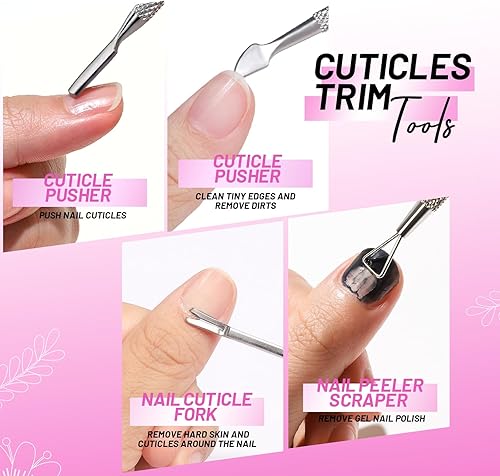 Miniatura 3 de FANDAMEI Limas y limas de uñas, kit de cuidado de uñas, juego de herramientas para cutículas de uñas, herramientas de manicura, lima de uñas, bloque