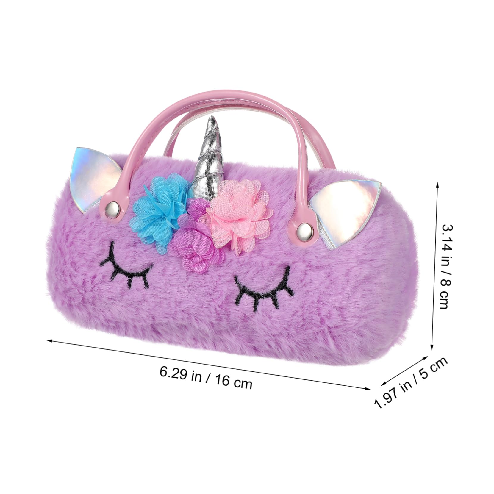 BESPORTBLE Custodia per Occhiali Unicorno Portatile 2 Pezzi Microfibra | Peluche Pu, per Lettura e Sole, Uso Quotidiano e Viaggio, Semplice e Fashion