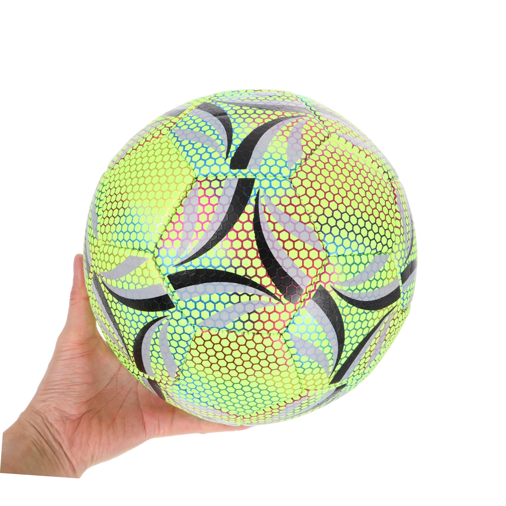 ibasenice Pelota de Fútbol Nocturna Luminosa Profesional para Entrenamiento Juvenil y Diseño Ergonómico y Resistente para Interior y Exterior