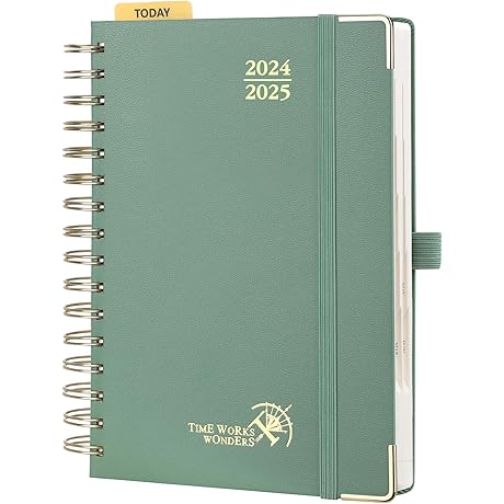 POPRUN Daily Planner 2024-2025: Rule Your Day with Full Page Per Day