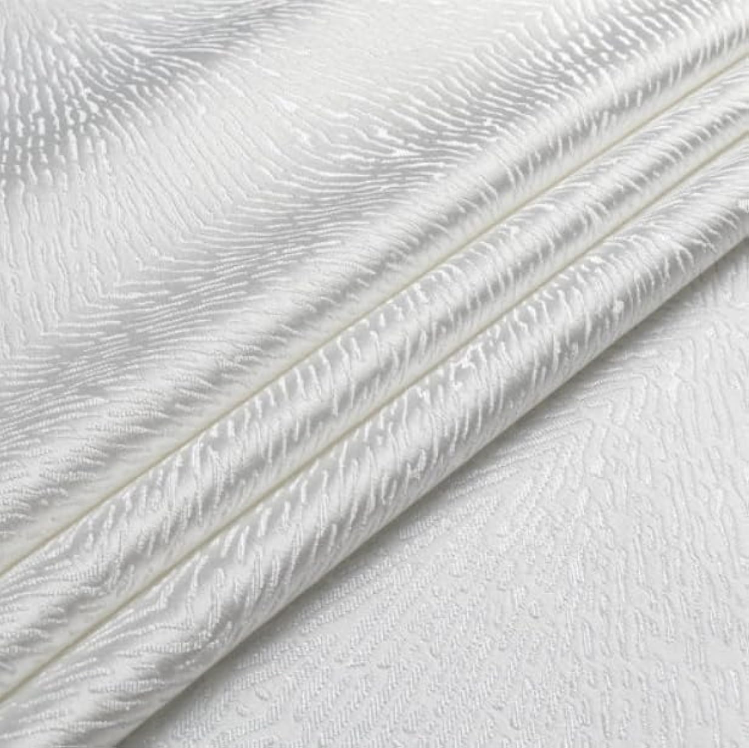 majestic giftware premium jacquard fabric (1363-116x216) | 116" wide x 216" length drench white cloth for table runner, upholstery, pillows & window treatments | soft & washable cloths for home