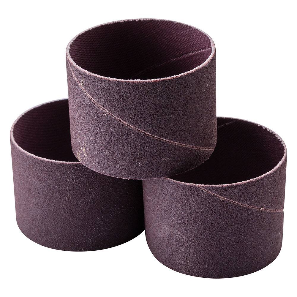 Rockler Sanding Drum Sleeves 2" X 1-1/2" Diameter - Fine Grit Replacement Sleeves for Spindle Sanders - Drill Sanding Attachment & Woodworking (3-Pack)
