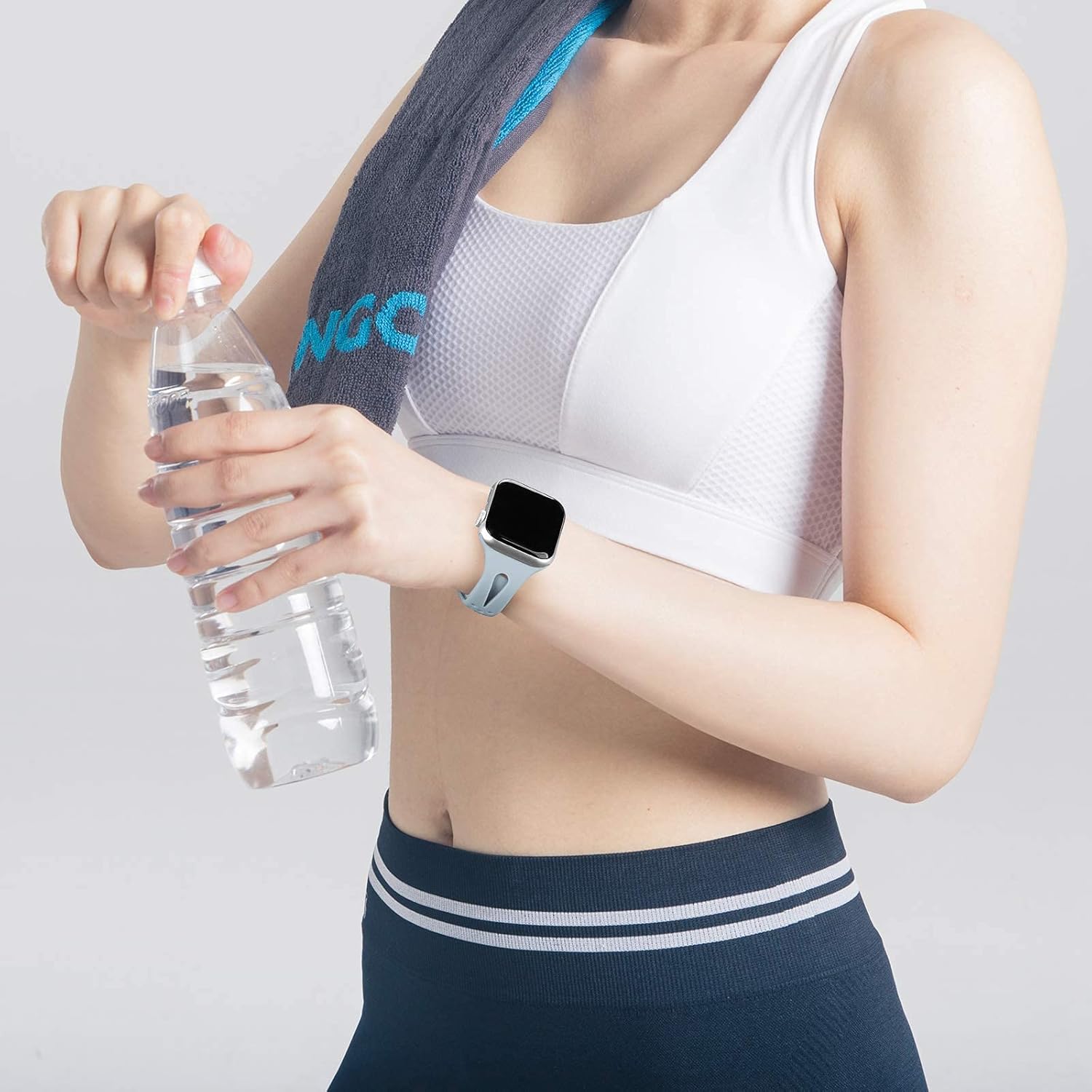 Bandiction Compatible with Apple Watch Bands 38mm 40mm Series 5 Series 3, Women and Men Slim Silicone Sport Band Breathable iWatch Bands 38MM 40MM Narrow Watch Strap for iWatch Series 6 SE 5 4 3 2 1 : Cell Phones & Accessories