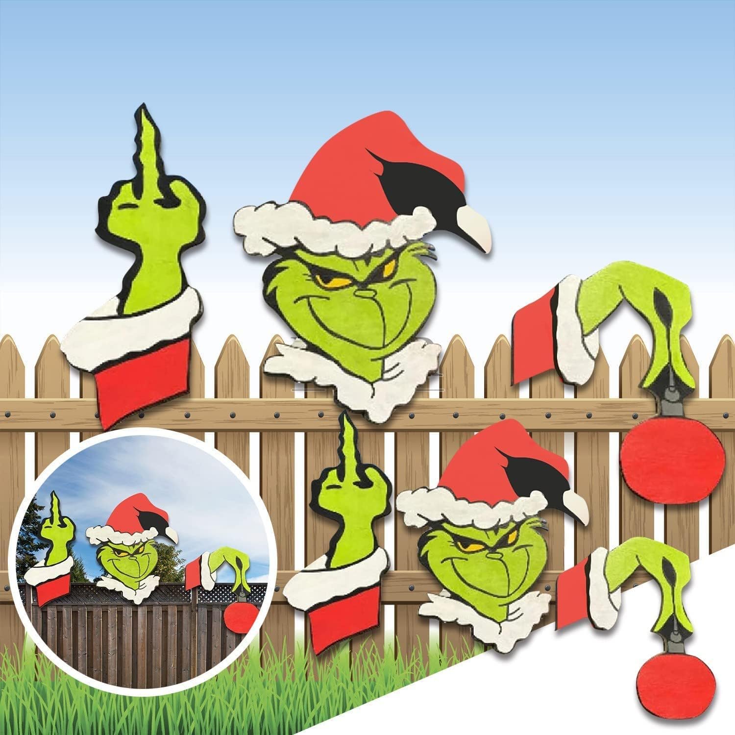 Grinch Christmas Outdoor Decorations, Grinchmas Stealing