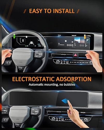 Miniatura 4 de CDEFG Protector de pantalla de vidrio templado para Hyundai Santa Fe SEL XRT Limited y Caligrafía de 1025 pulgadas pantalla táctil de 1025 pulgadas