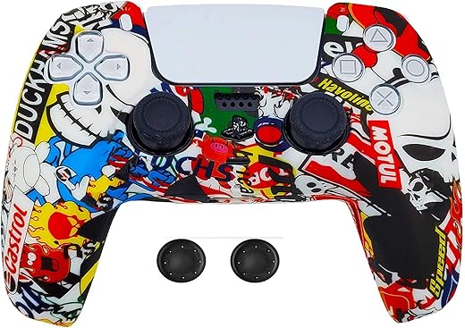 New World PS5 Controller Silicone Cover Case PS5 Controller Skin Anti Slip Protective Case Sleeve for Sony Playstation 5 DualSense Controller With…