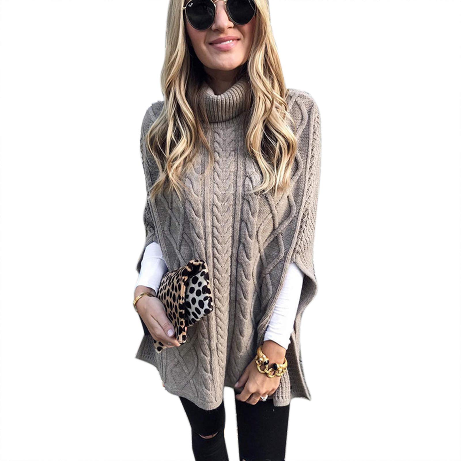Hooded Cape Jas Wol-Jassen voor Vrouwen Mix Oversized Middeleeuwse Mantel Poncho Mode Overjas Vintage Uitloper Plus Size voor Vrouwen Herfst Winter, Geel, XXL