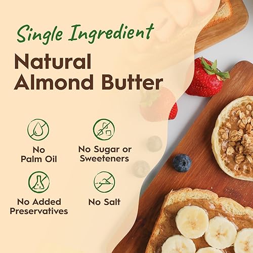 Miniatura 3 de Once Again Mantequilla de almendras cremosa natural, 9 libras (igual que 9 frascos), ligeramente tostada, sin sal, sin azúcar, certificado sin