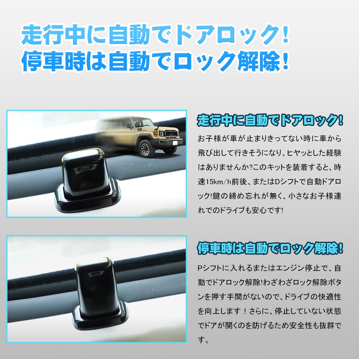 ランクル70再再販　車速ドアロックユニット Amazon.co.jp: TELLIKA ランドクルーザー 70 車速ドアロック 車速連動