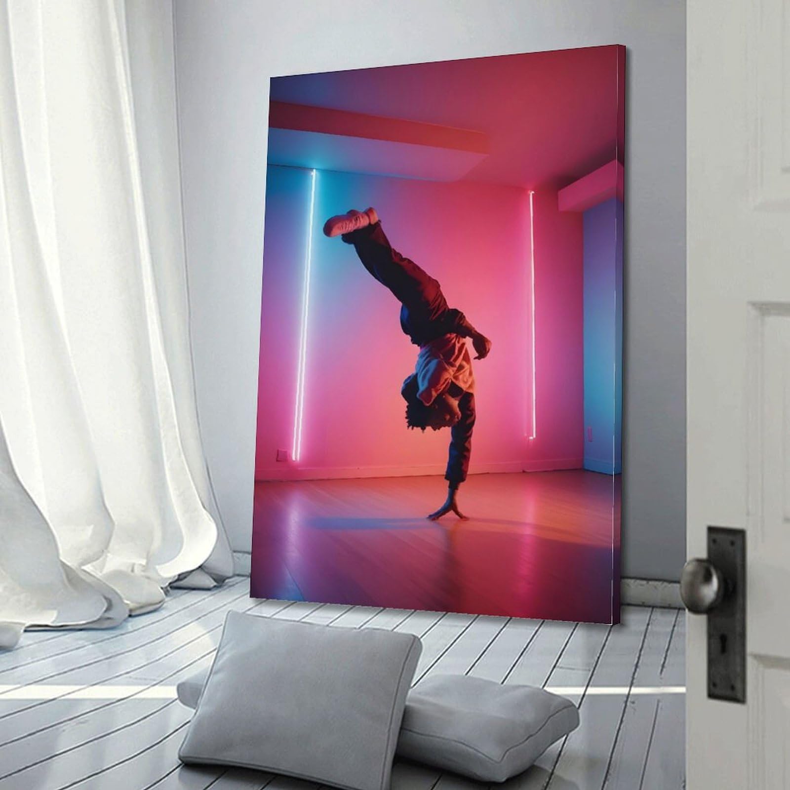 ZLQYHW Stampa artistica su tela decorativa per camera da letto, motivo: ballerino hip hop, B-boy, 50 x 75 cm