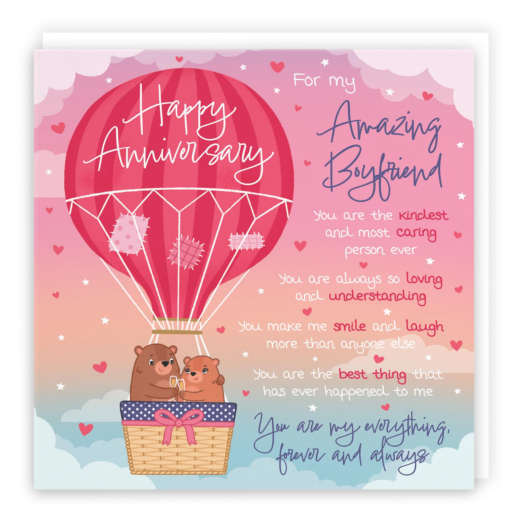 Hunts England, Boyfriend Romantic Anniversary Poem Card, Love Is In The Air, Beautiful Love Verse, Cute Bears