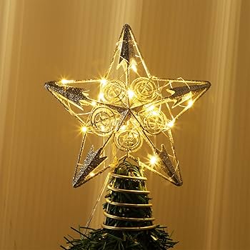 star treeです Amazon.com: Juegoal Star Tree Topper with 20 LED Lights
