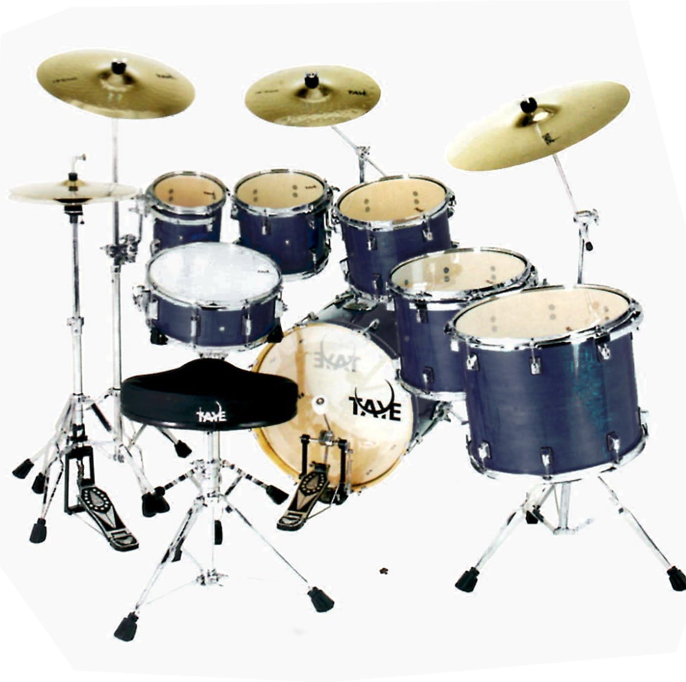 Taye Pro X Fusion 5 Piece Drum Kit Blue Satin 20" Bass + Hardware