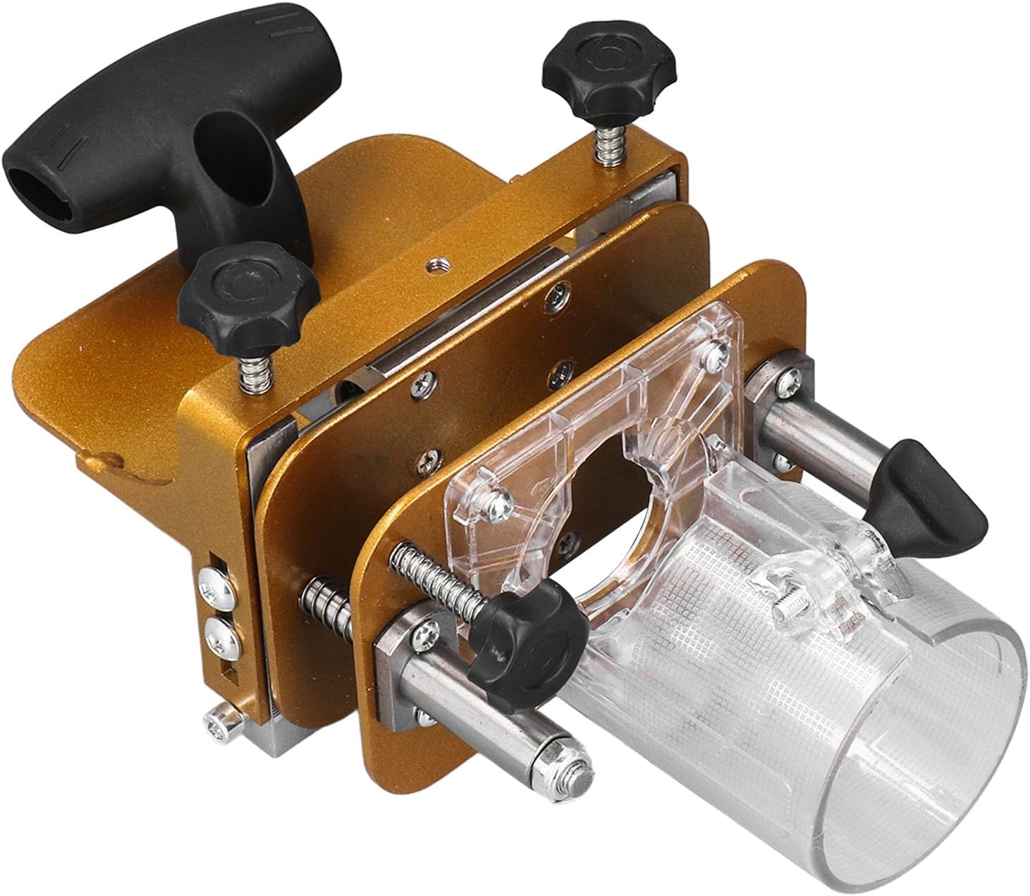 Mortising Jig 2 in 1 Stainless Steel Slotting Width Depth Height Adjustable Wood Router Slotting Locator, Batch Open Slots, Easy to Customize, and, Internal Accuracy Steel