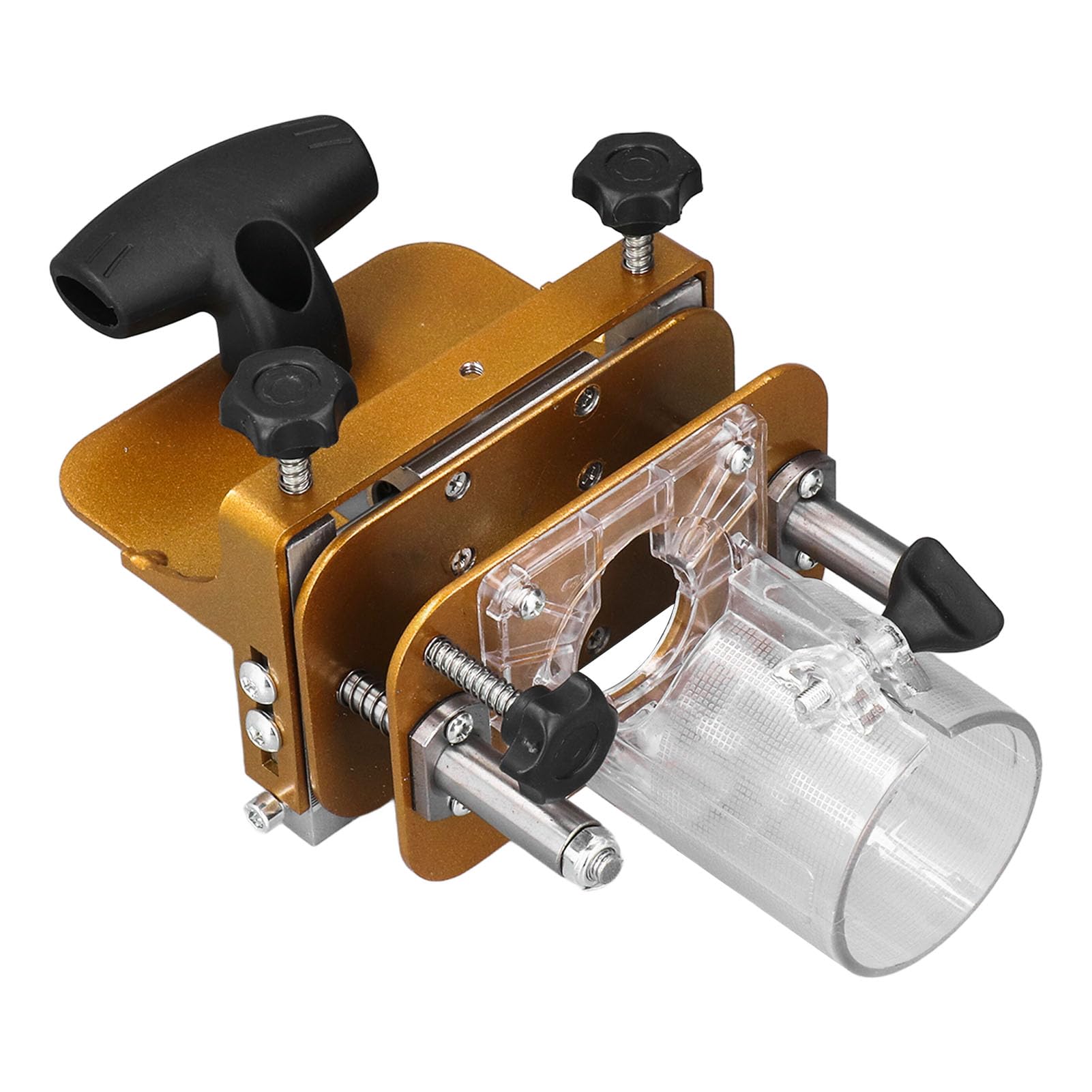 Mortasatrice 2 in 1, Localizzatore di scanalature per fresatrice per legno, Mortasa e tenone regolabili in acciaio inossidabile con personalizzazione larghezza profondità altezza,