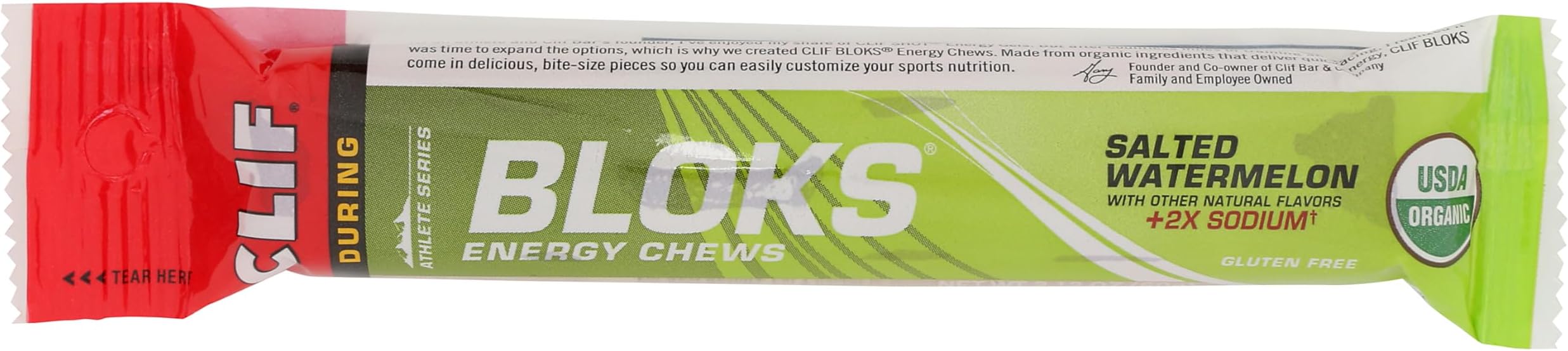 Clif Bloks Energy Chews, Salted Watermelon, 2.12 Oz
