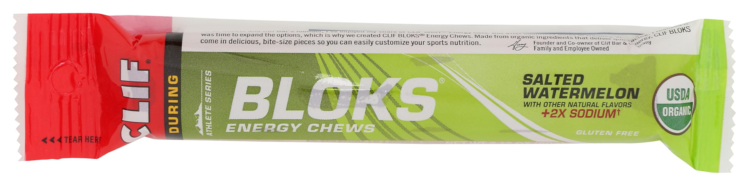 Clif Bloks Energy Chews, Salted Watermelon, 2.12 Oz