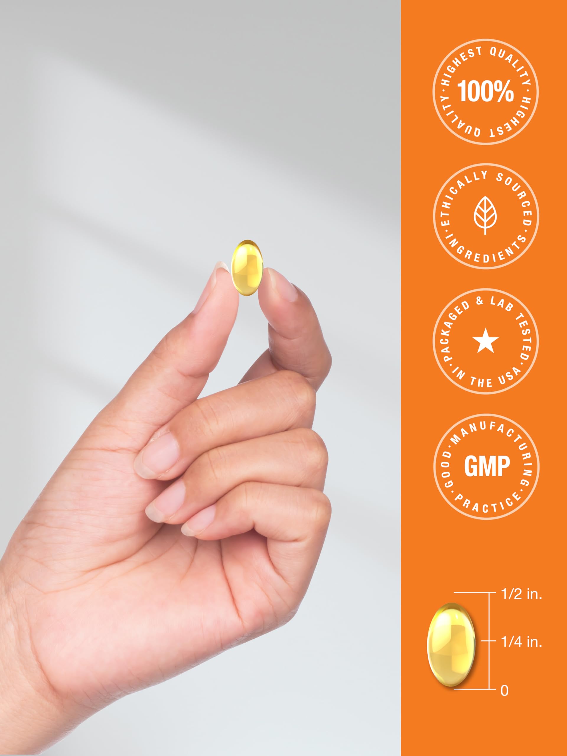 Horbäach Vitamin D3 K2 5000 iu | 100mcg MK-7 Complex | 180 Softgel Capsules | Non-GMO & Gluten Free Supplement