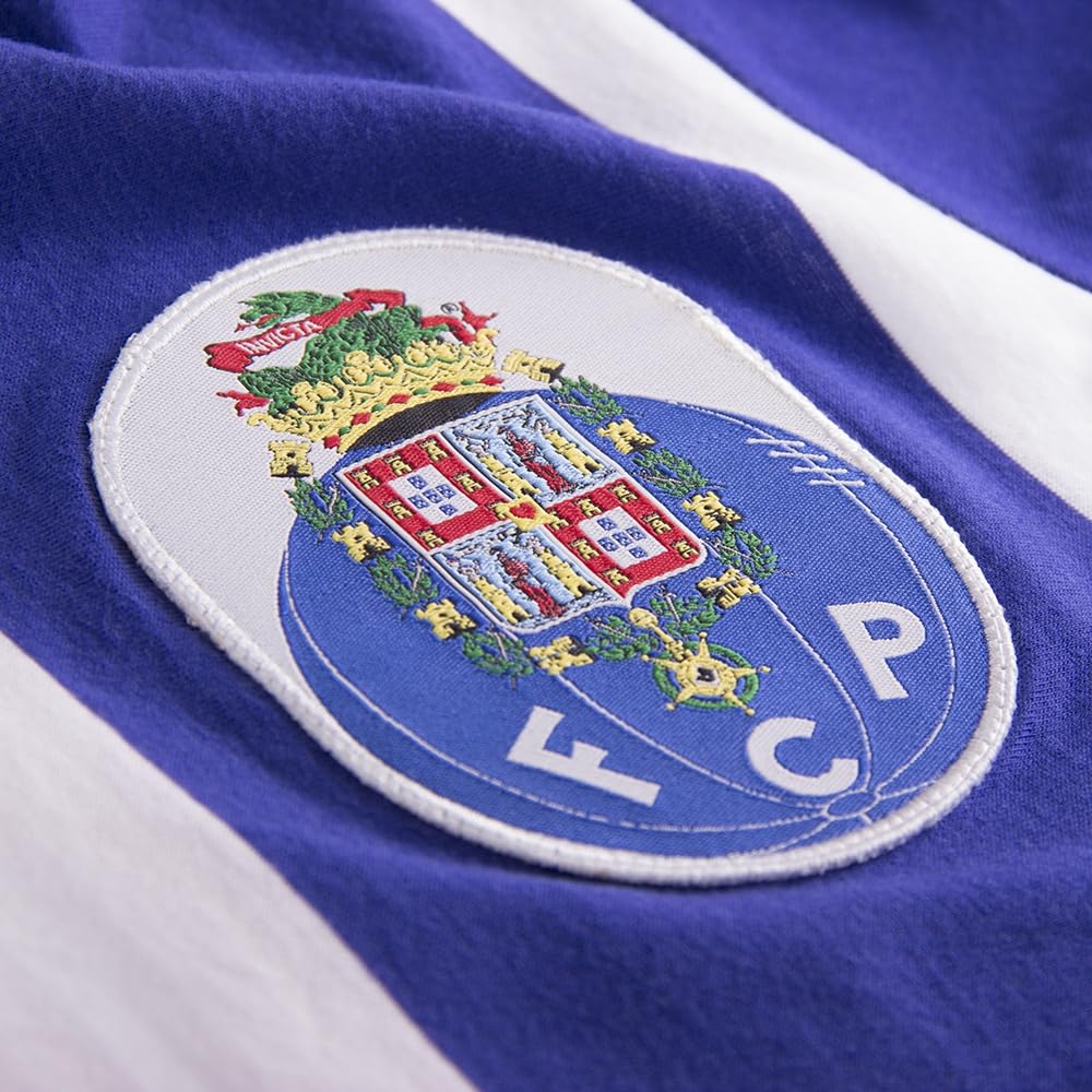 Copa - Camiseta - Hombre - FC Porto Retro - Manga Corta - Azul - Manga Corta - Blanco - 100% algodón