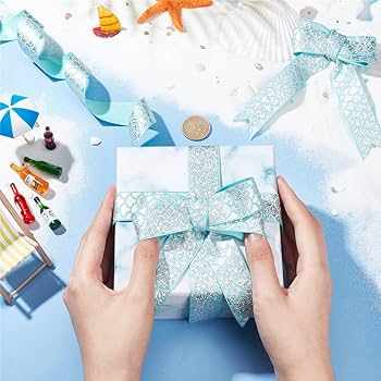 Amazon.com: FINGERINSPIRE 10 Yards Mermaid Ribbon Sky Blue