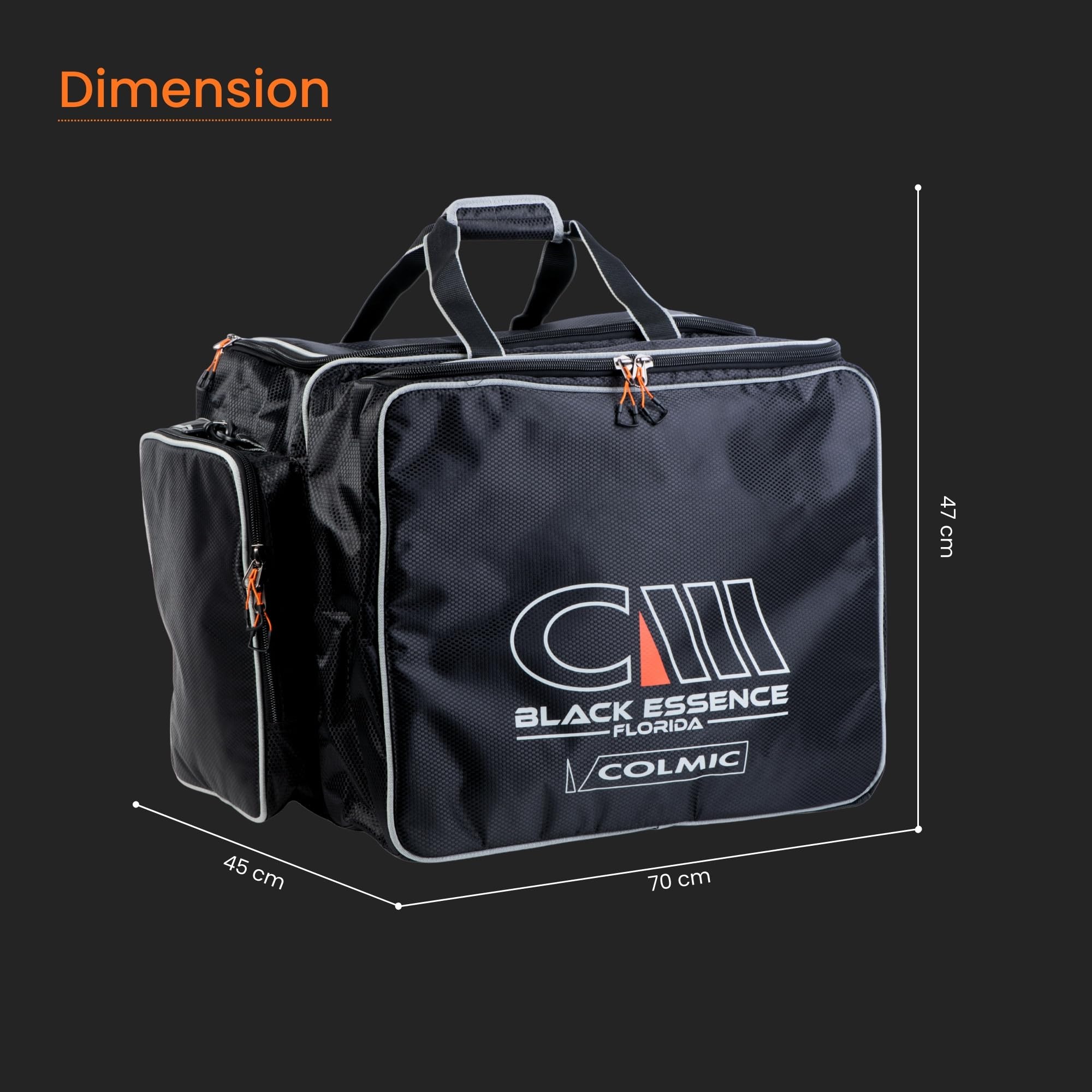 Colmic Black Essence – Equipo técnico de pesca y deporte, tejido de alto rendimiento, múltiples bolsillos, viaje, fitness y piscina