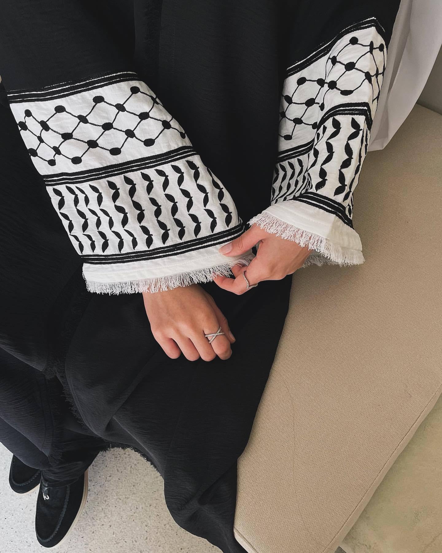 CLMJHG Muslimisches Kleid, modische offene Strickjacke, Abayas, Stickerei, Kimono für Damen, Türkiye, Elegante islamische Kleidung ohne Hijab