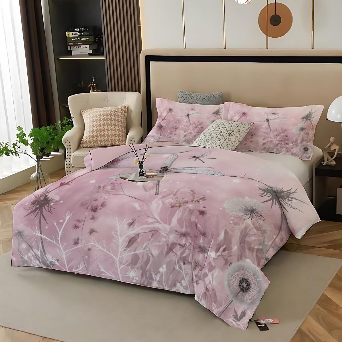 Housse de couette réversible microfibre zippée sans repassage 220x240