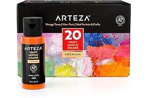 ARTEZA Vintage Tones Acrylic Craft Paint Set