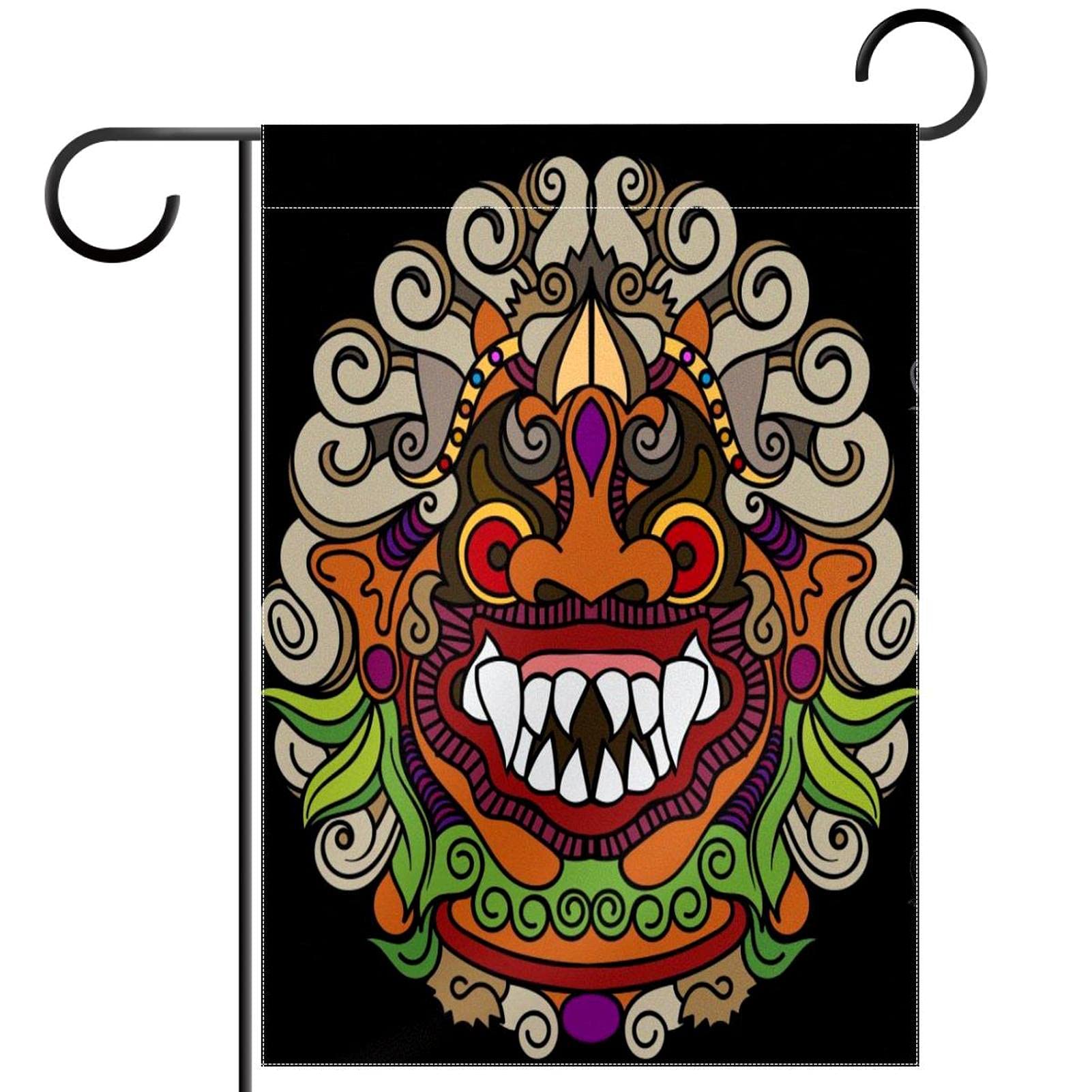 Drapeau de jardin lion chinois traditionnel pour l'harmonie