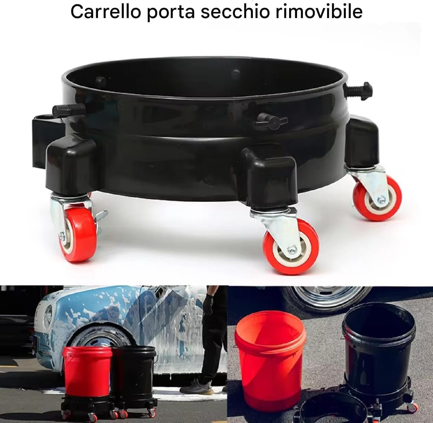 Portable Rolling Utility Cube - Multi-Use Mobile Transport Bag Car Washing Supply Tool for Service Equipment Ideal for Outdoor Adventures and Travel