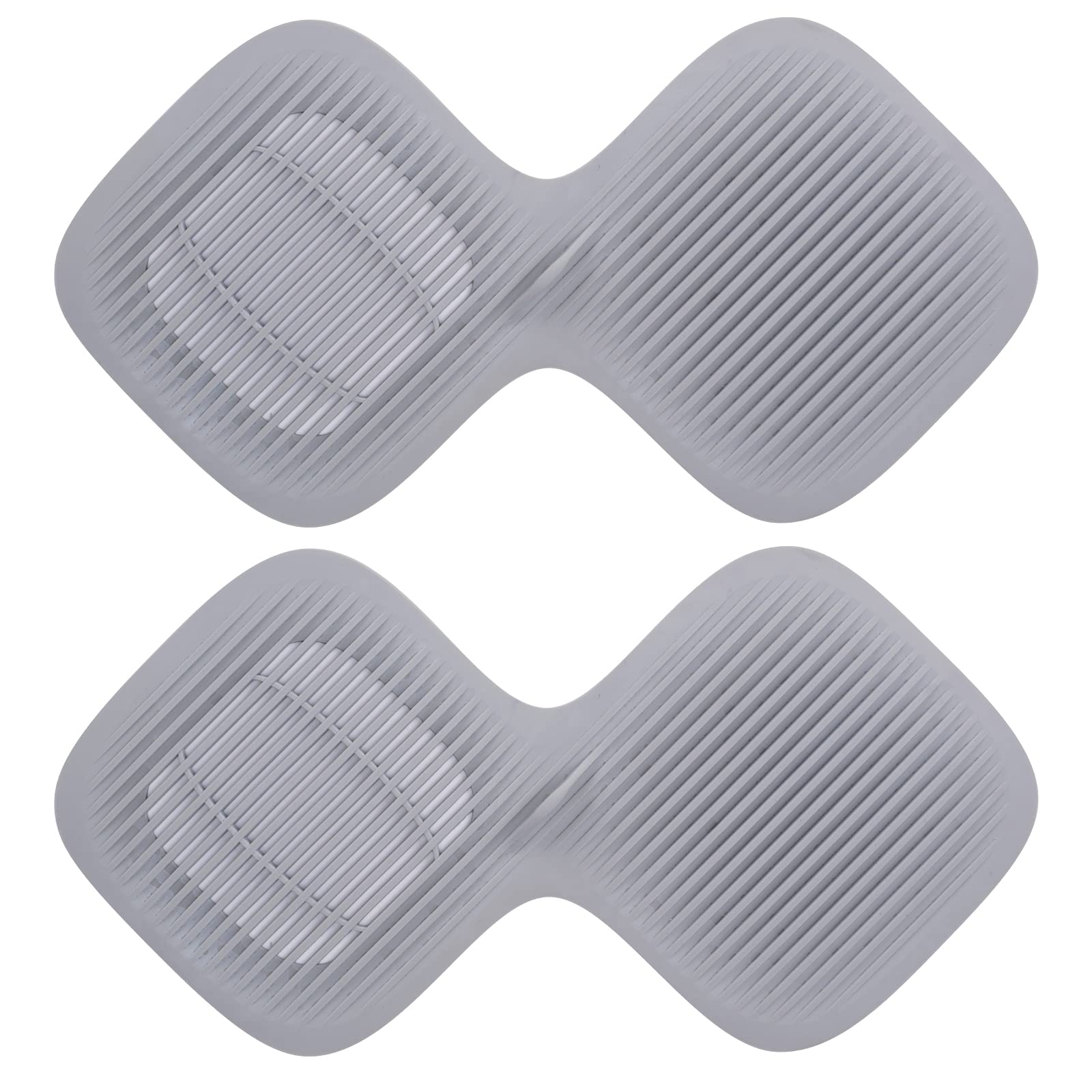 Drain Hair Catcher, Silicone Drain Cover for Shower/Tub, Hair Stopper/Strainer/Snare, Easy to use, Suit for Bathroom, Bathtub, Kitchen,2-Piece Pack (Grey（2-Piece Pack）)