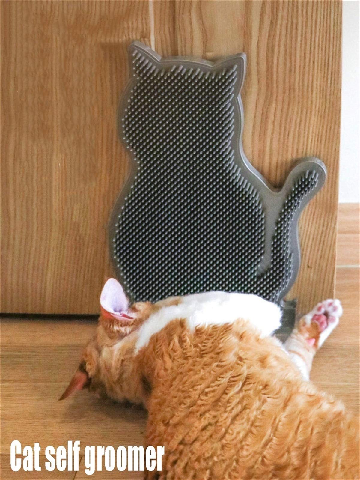 2uds Cepillo Autolimpiante Para Gatos De Silicona: Ajustable Para Patas De Mesa O Mano - Rascador Y Masajeador