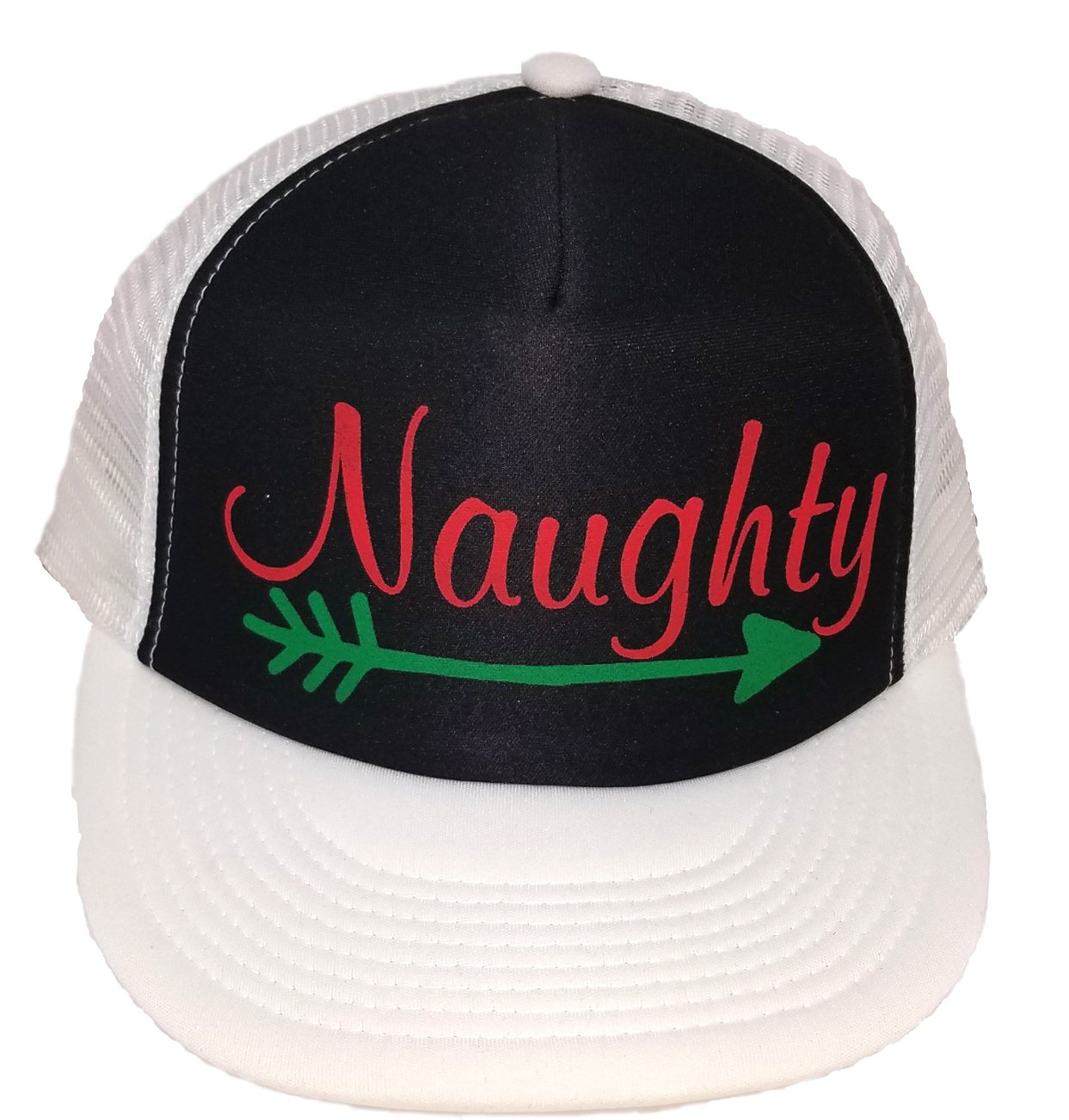 ThatsRad Black Naughty Christmas Mesh Trucker Hat Cap Snapback Ugly Sweater Party