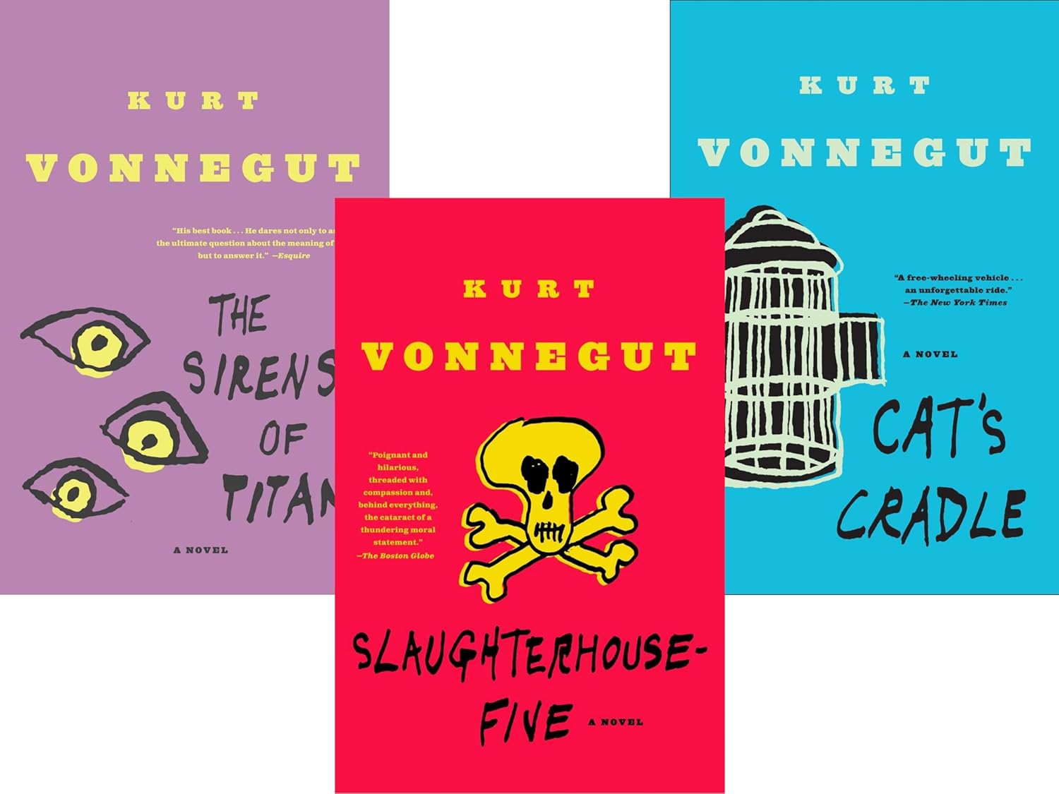Kurt Vonnegut Collection 3 Books Set (Slaughterhouse 5, Cat's Cradle