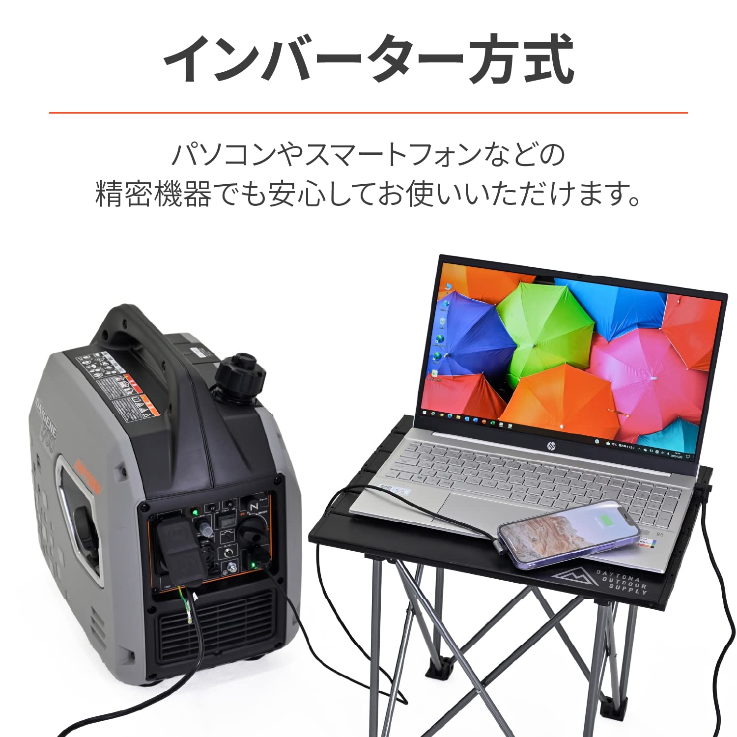 Amazon.co.jp: デイトナ(Daytona) ガソリン発電機 家庭用 軽量 静 