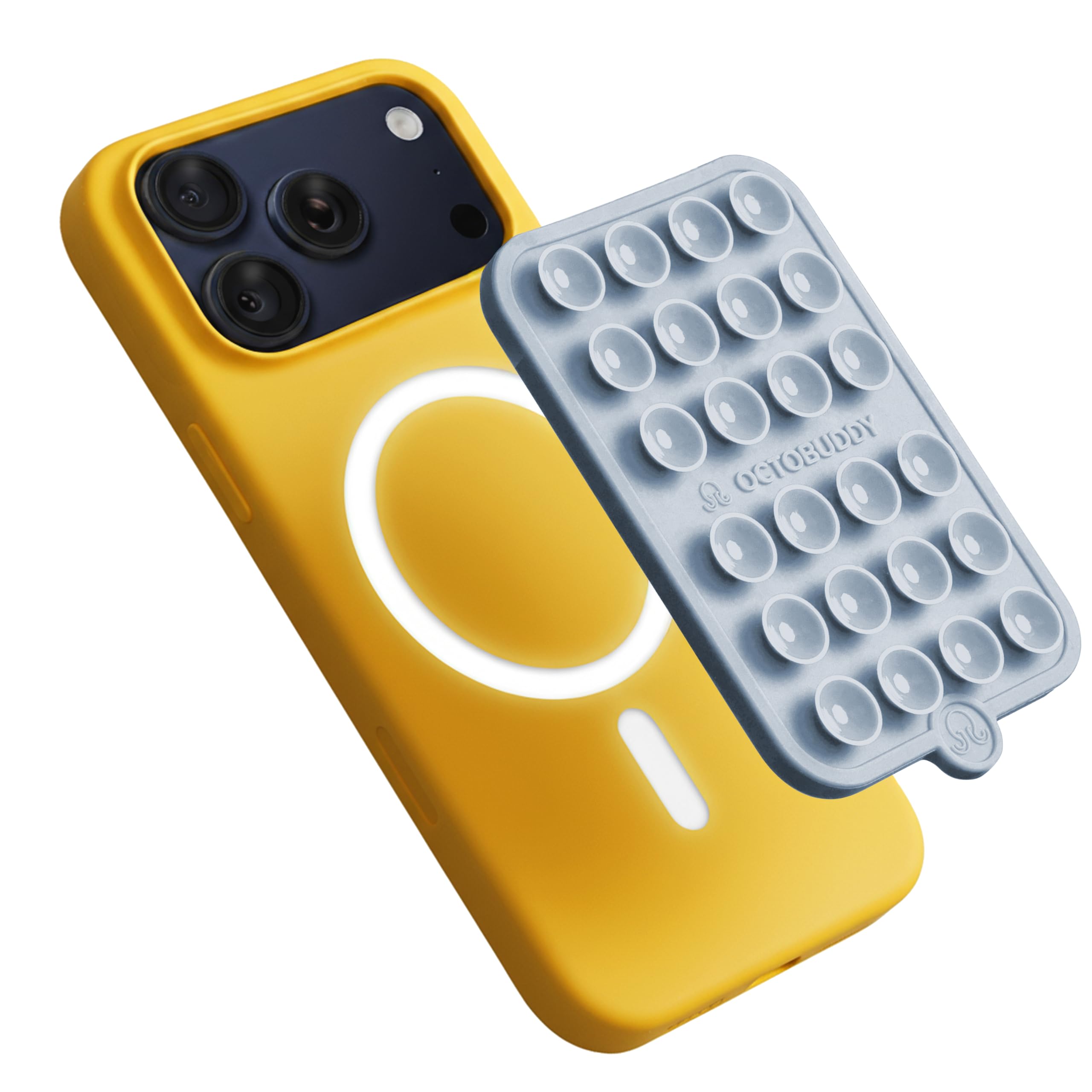 OCTOBUDDY Magnet - Dual Magnetic &amp; Suction Phone Mount - Baby Blue