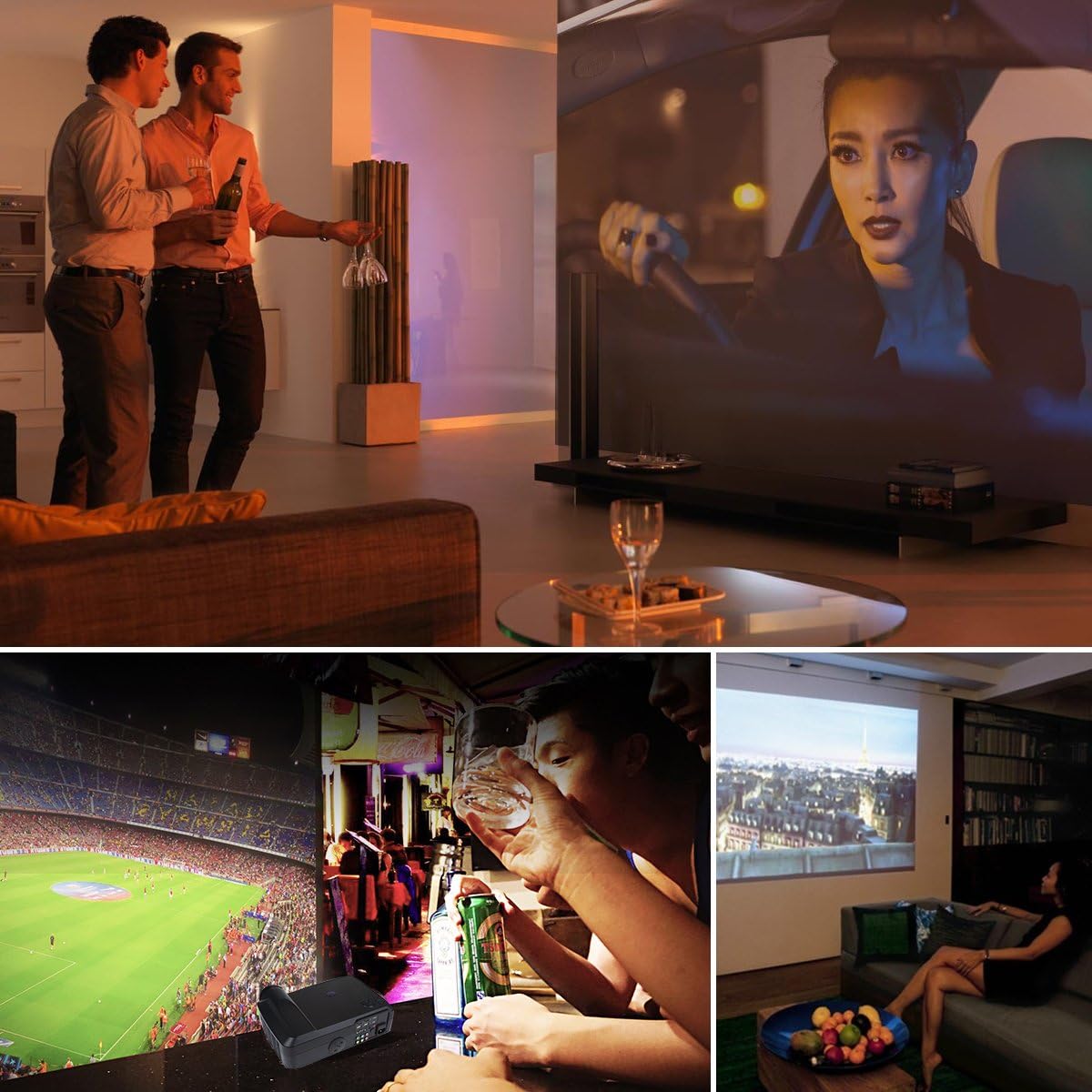 Crenova XPE650 HD Projector usage scenarios