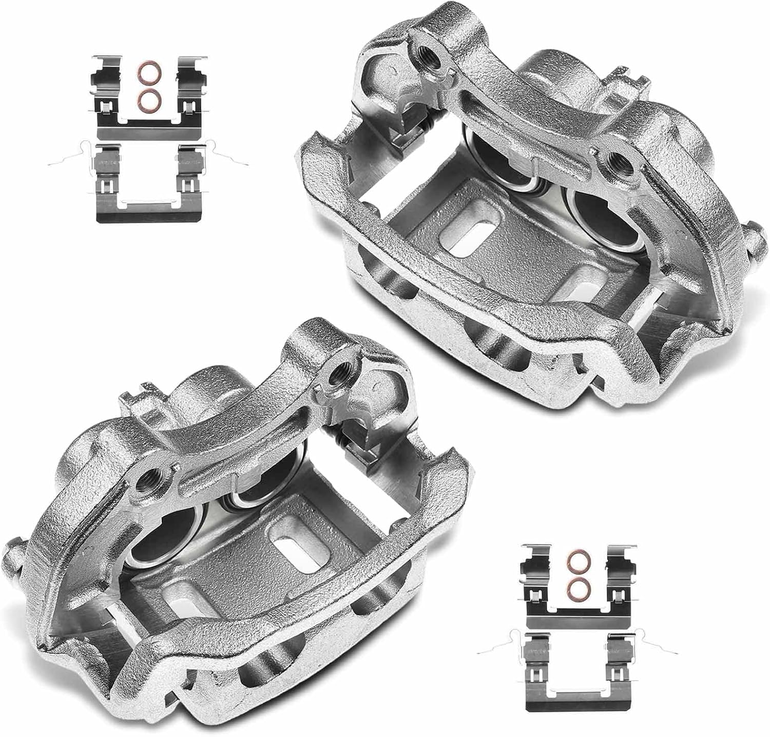 A-Premium Disc Brake Caliper Assembly with Bracket Compatible with Select Nissan and Infiniti Models - Murano, EX35, EX37, G25, G35, G37, M35, M35h, M37, M45, M56 - Front Driver and Passenger Side