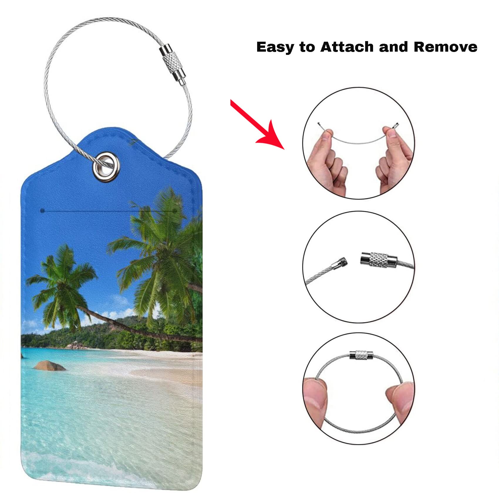 Étiquettes De Bagage Rondes Personnalisées, Lot De 2, Accessoires De