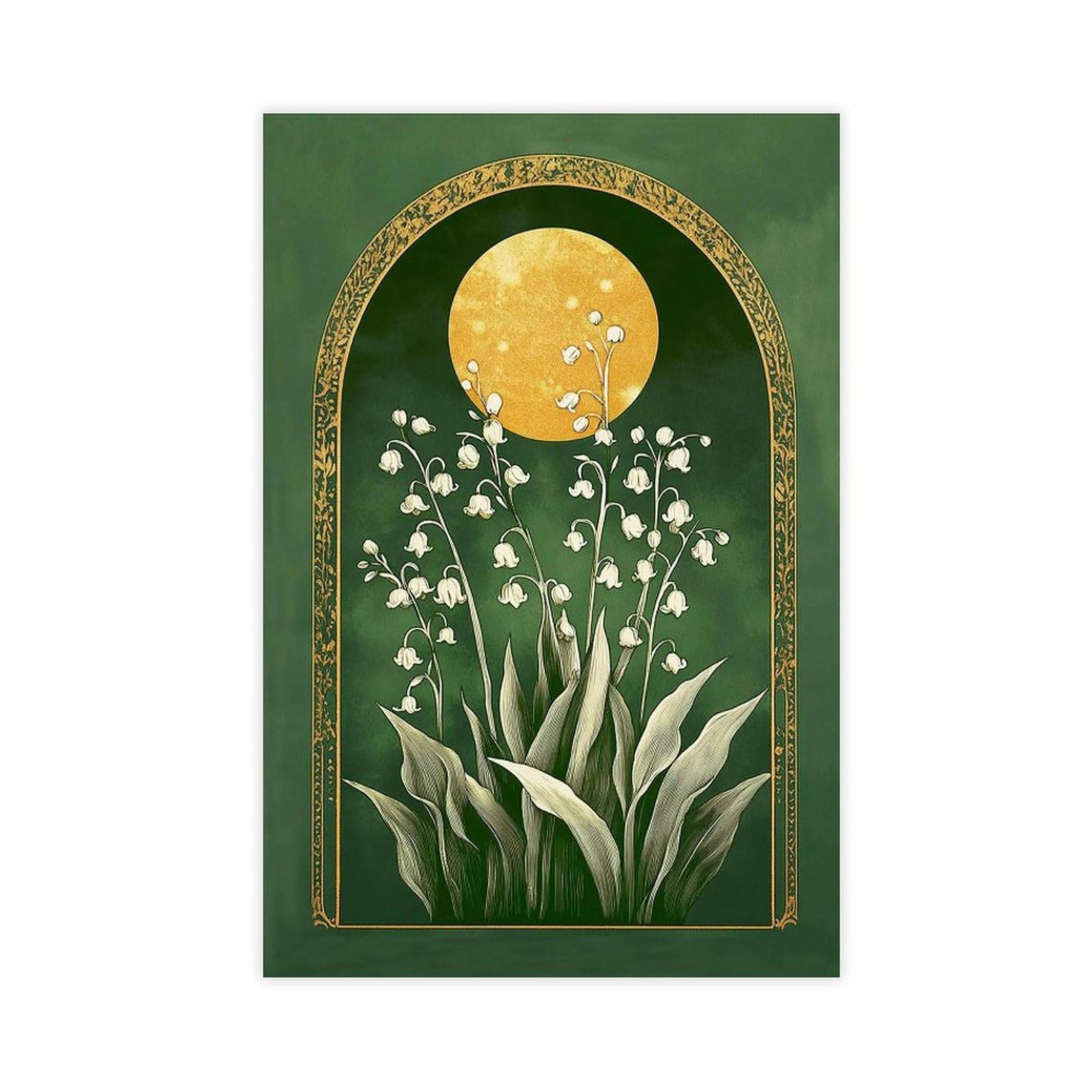 Bareronor Lily of The Valley Canvas Poster for Home Decor Gift