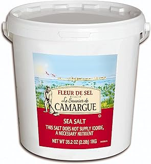 Le Saunier De Camargue Fleur De Sel Sea Salt (Round Box), 35.2 Ounce