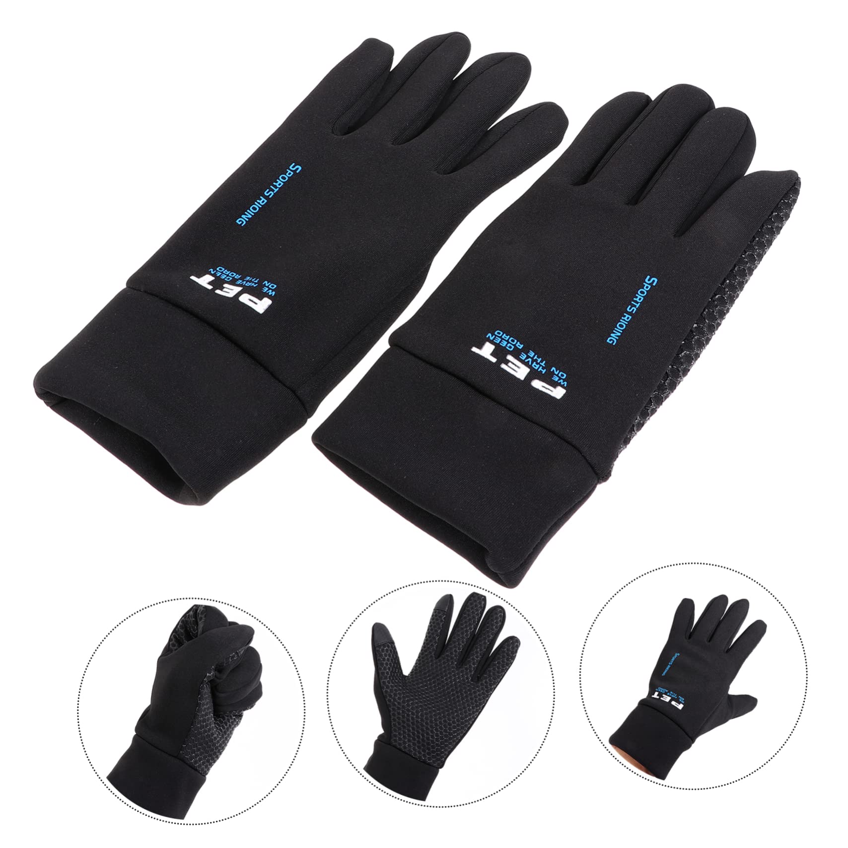 CORHAD 1Pair Warm Windproof Touchscreen Gloves for Outdoor Cycling Ergonomic Winter Riding Gloves with Non Slip Grip for Cold Weather Workouts and Sports