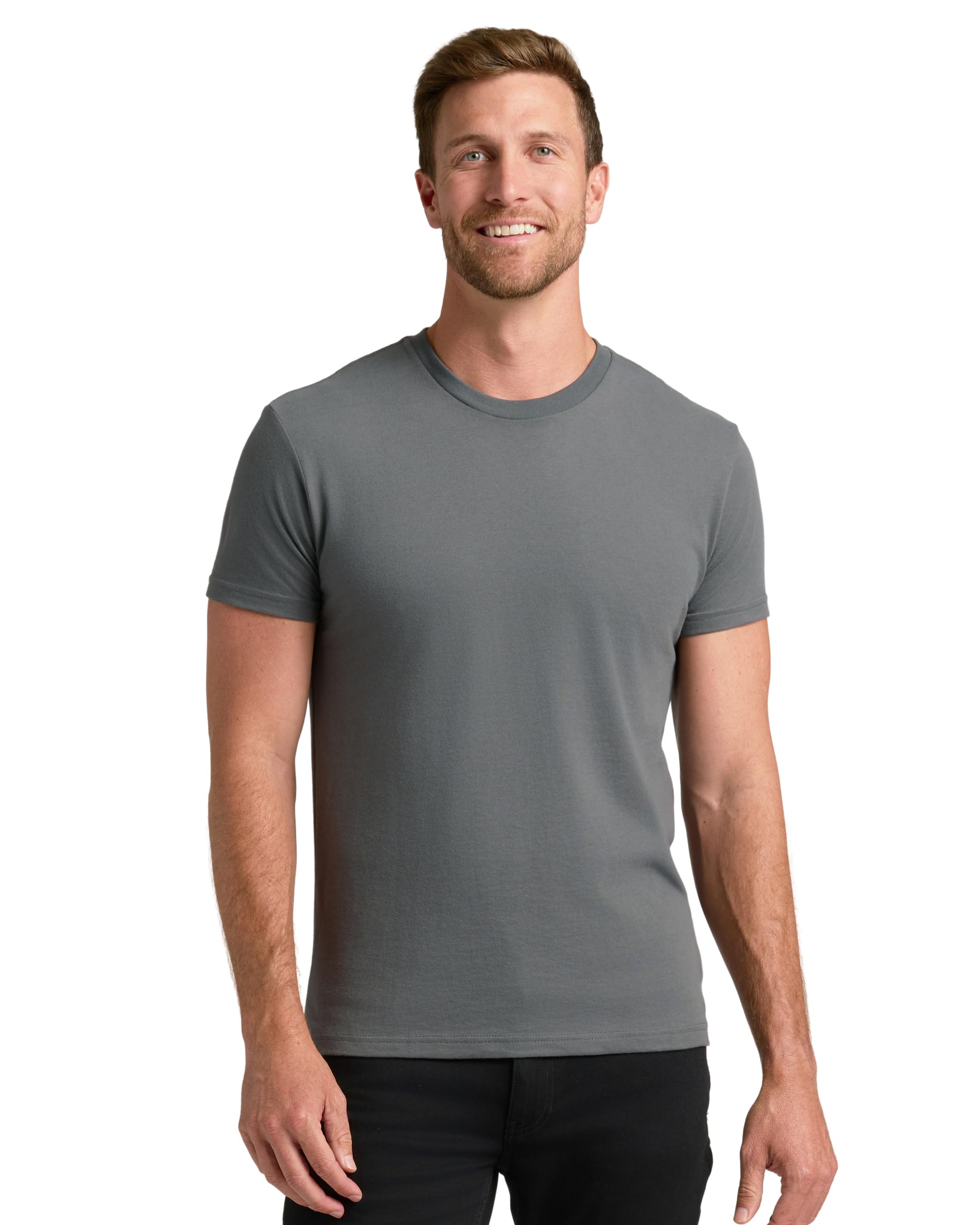 True Classic Mens T-Shirts - Short Sleeve Crew Neck Plain T Shirt for Men