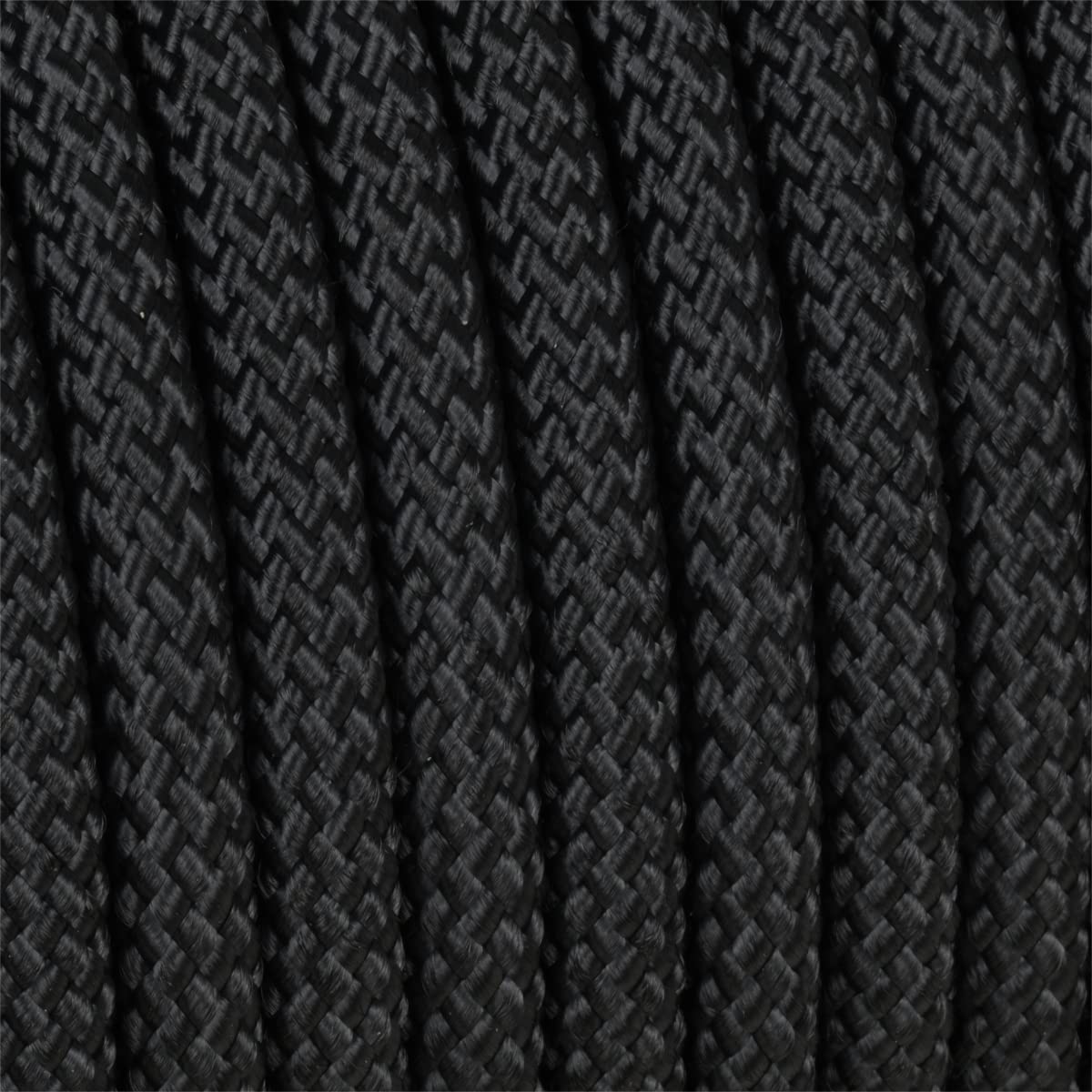 Corderie Italiane 001072096 Doppia treccia skipper alta tenacità, nera, 8 mm - 100 metri