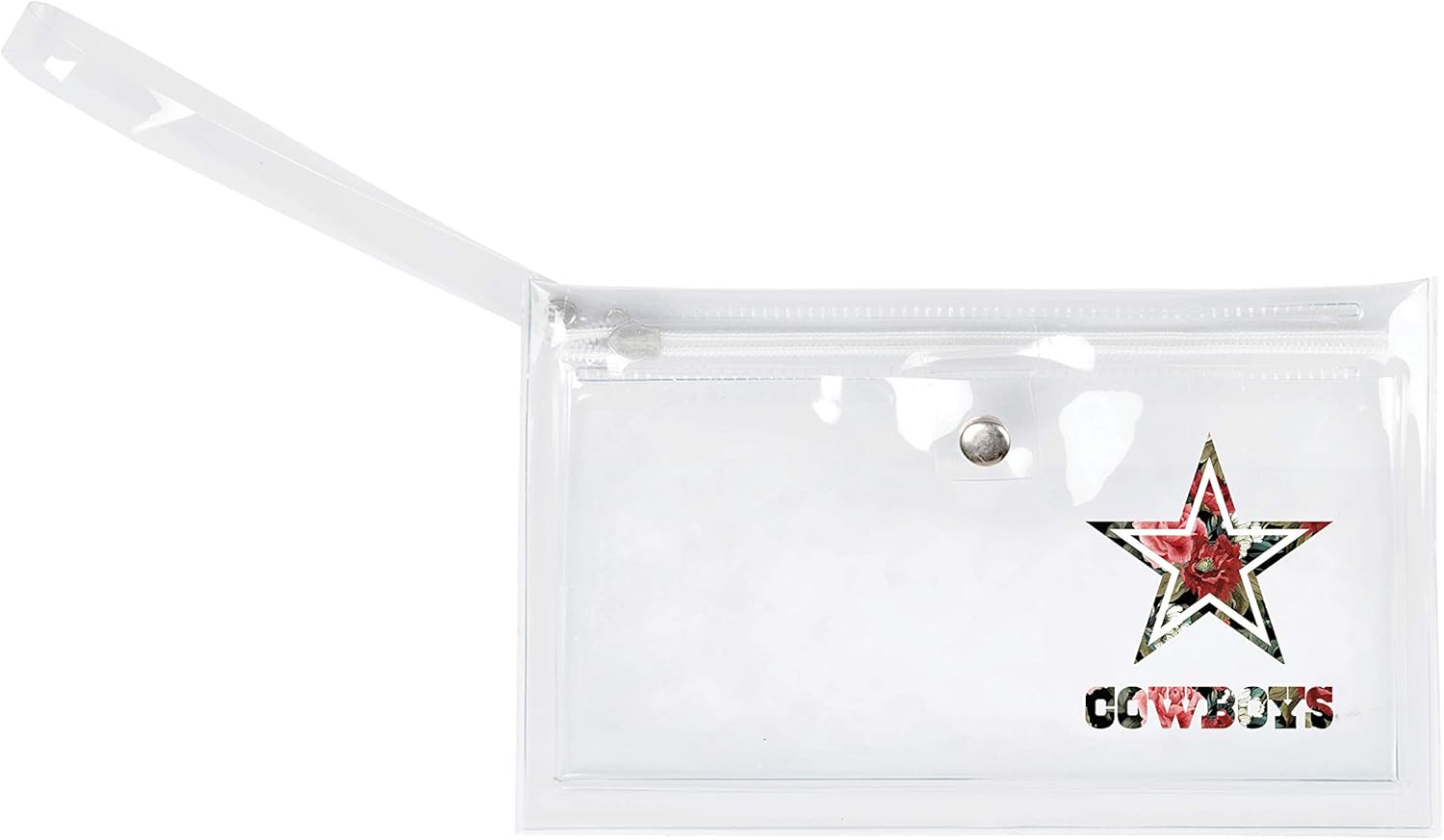Littlearth NFL Stadium Friendly Clear Ticket Wristlet with Floral Team Logo