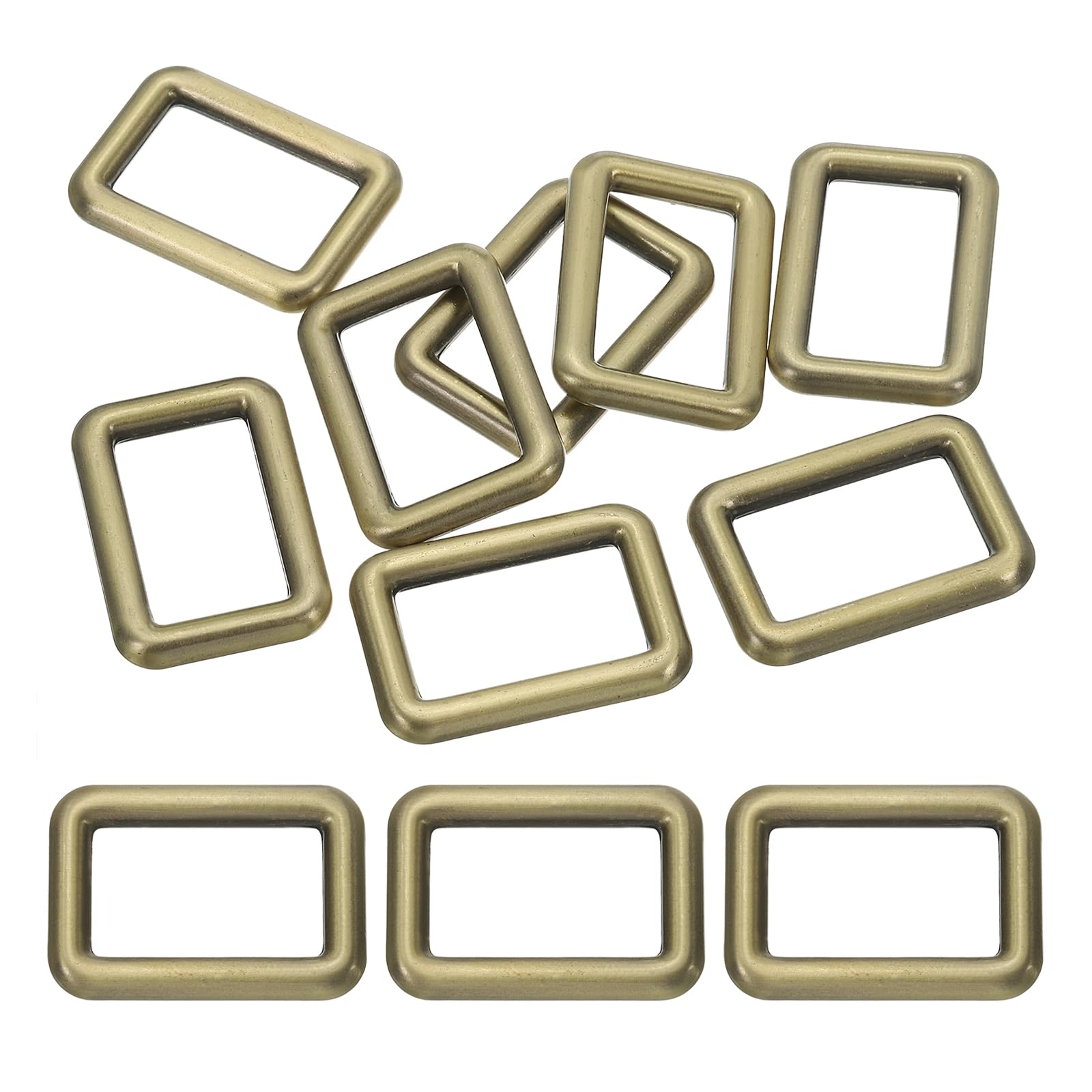 PATIKIL Flat Metal Rectangle Rings 3/4" / 19mm