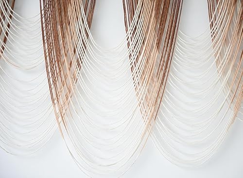 Miniatura 6 de IOWER Macramé para colgar en la pared de macramé teñido por inmersión en marrón, decoración de pared grande de macramé para sala de estar, arte de