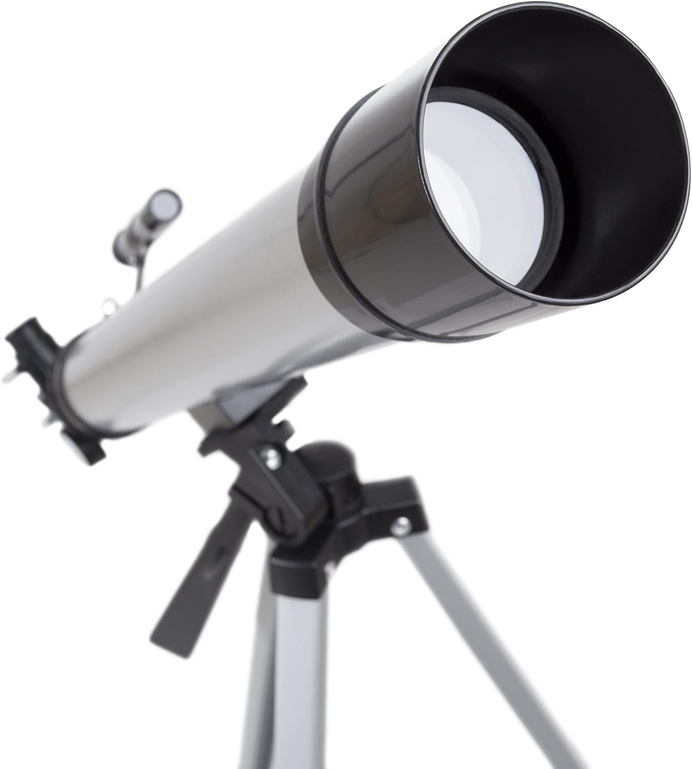 Beginner Telescope for Kids and Adults - 60mm Mirror Refractor and Aluminum Stargazing Optics with Tripod for Astronomy and STEM Education by Hey Play